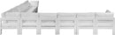 Nizuc White Waterproof Fabric Outdoor Patio Modular Sectional