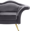 Lips Grey Velvet Chair
