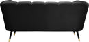 Beaumont Black Velvet Loveseat