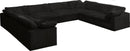 Cozy Black Velvet Cloud Modular Sectional