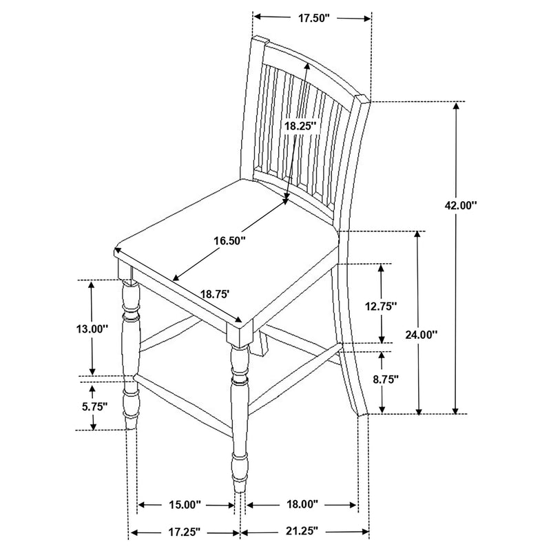 Wiley 5 Pc Counter Height Dining Set