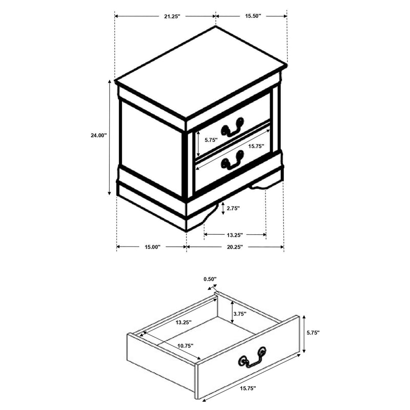 Louis Philippe Nightstand