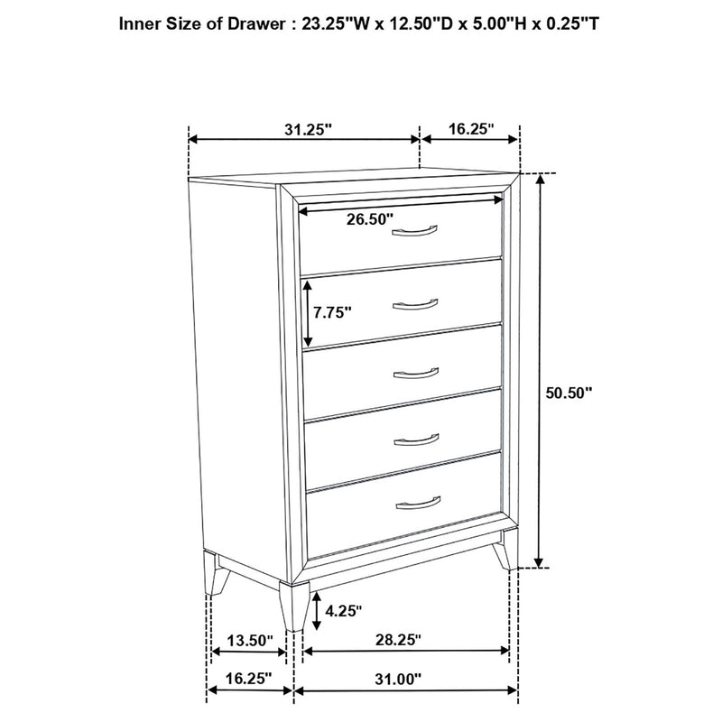 Watson Bedroom Set Grey Oak and Black