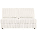 Emberson Upholstered Armless Loveseat Ivory