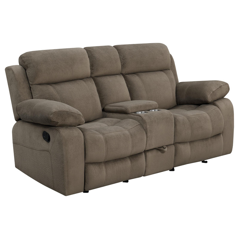 Myleene Glider Loveseat with Console Mocha image