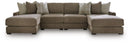 Camellia-Court Double Chaise Sectional