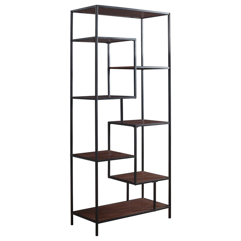 Asher 7-shelf Bookcase Walnut image