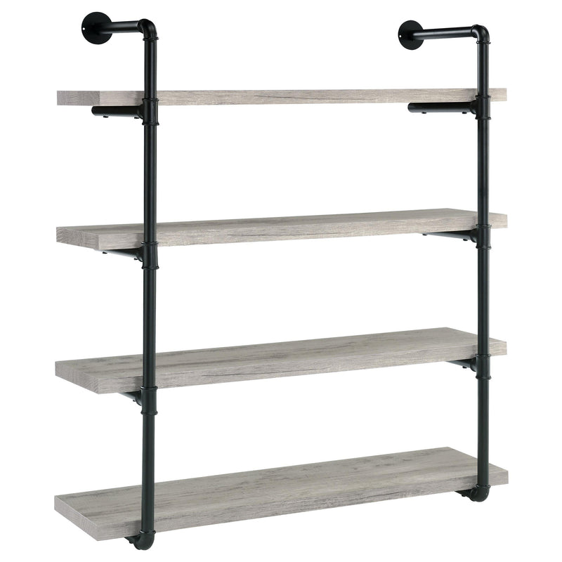 Elmcrest 40-inch Wall Shelf Black and Grey Driftwood image