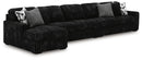 Midnight-Madness Sectional with Chaise