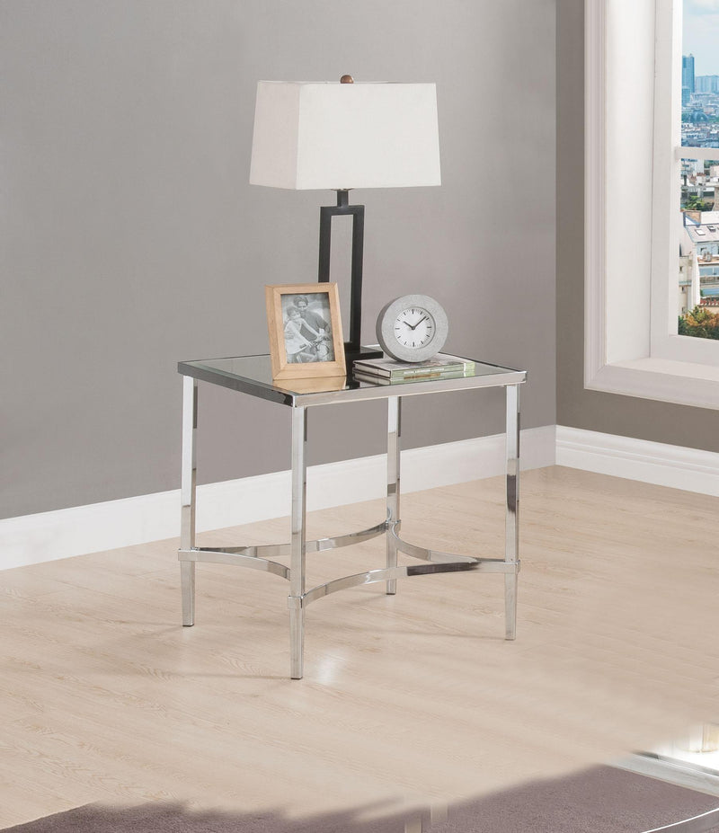 Petunia Chrome & Mirror End Table image