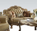 Acme Dresden Loveseat w/ 3 Pillows in Gold Patina 53161 image