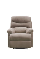 Arcadia Light Brown Woven Fabric Recliner (Motion)