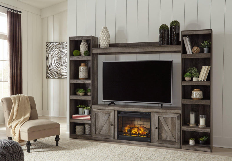 Wynnlow 4-Piece Entertainment Center with Electric Fireplace