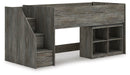Frandern Loft Bed with Bookcase Storage