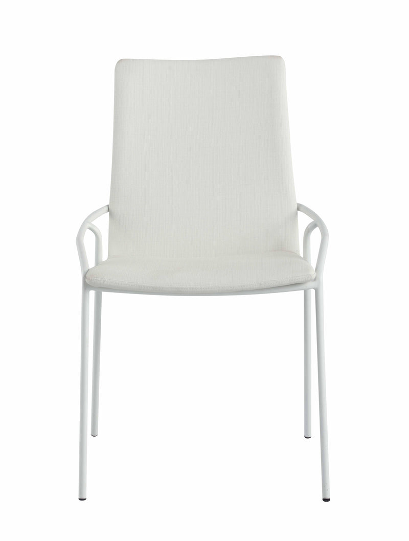 ALICIA Contemporary White Upholstered Side Chair