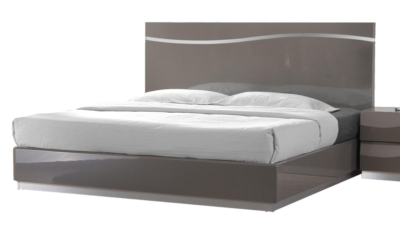 DELHI Contemporary High Gloss Queen Size Bed