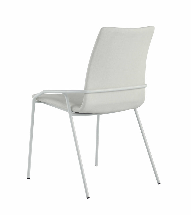 ALICIA Contemporary White Upholstered Side Chair