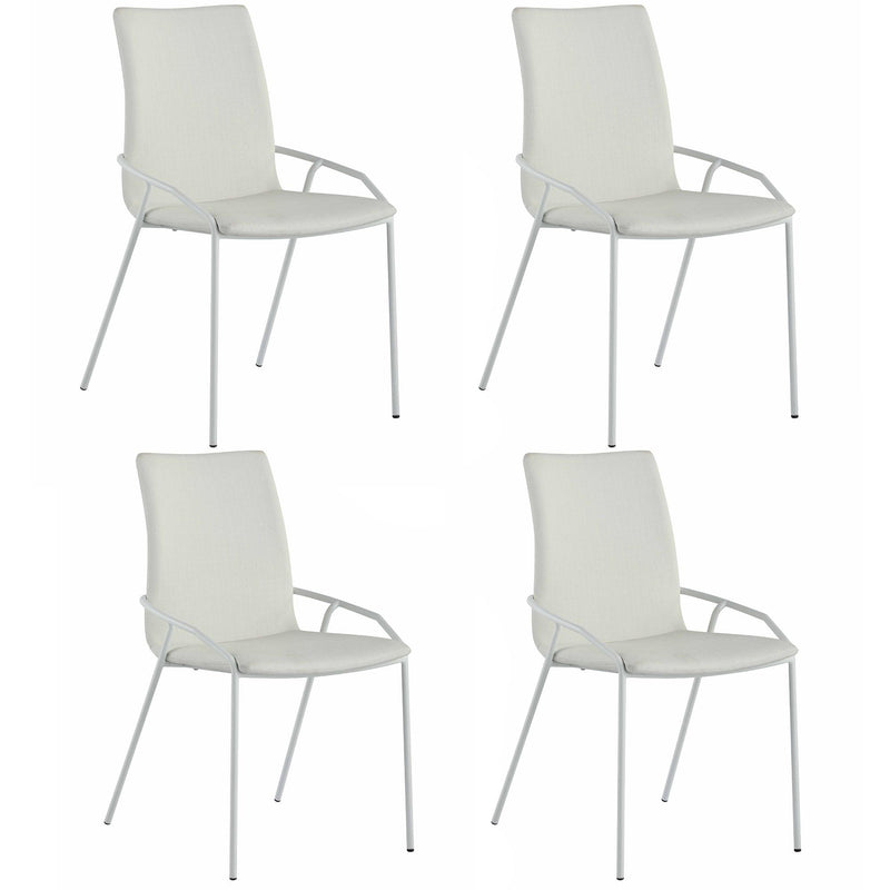 ALICIA Contemporary White Upholstered Side Chair