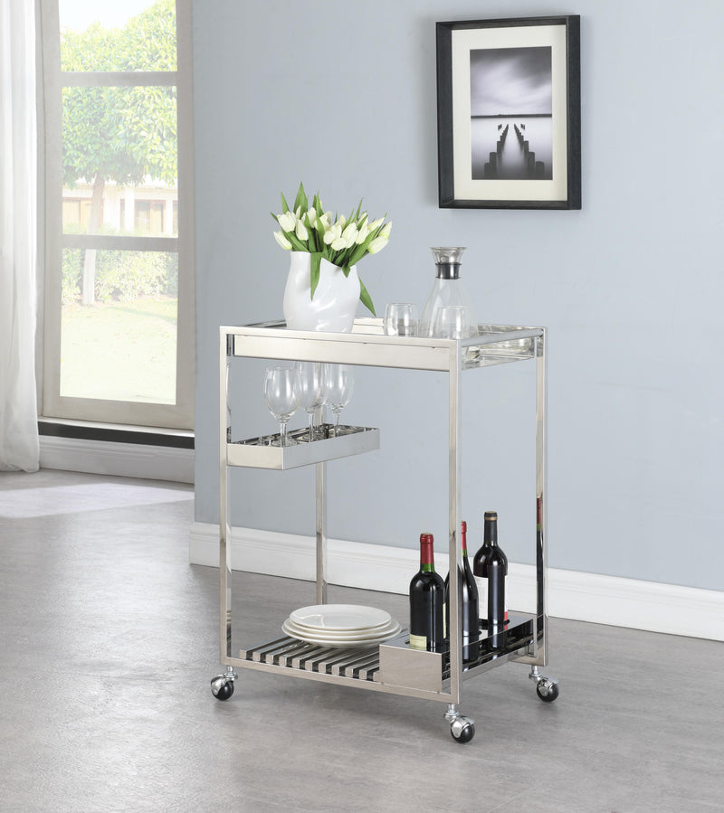 3030-TC Contemporary Stainless Steel Tea Cart image