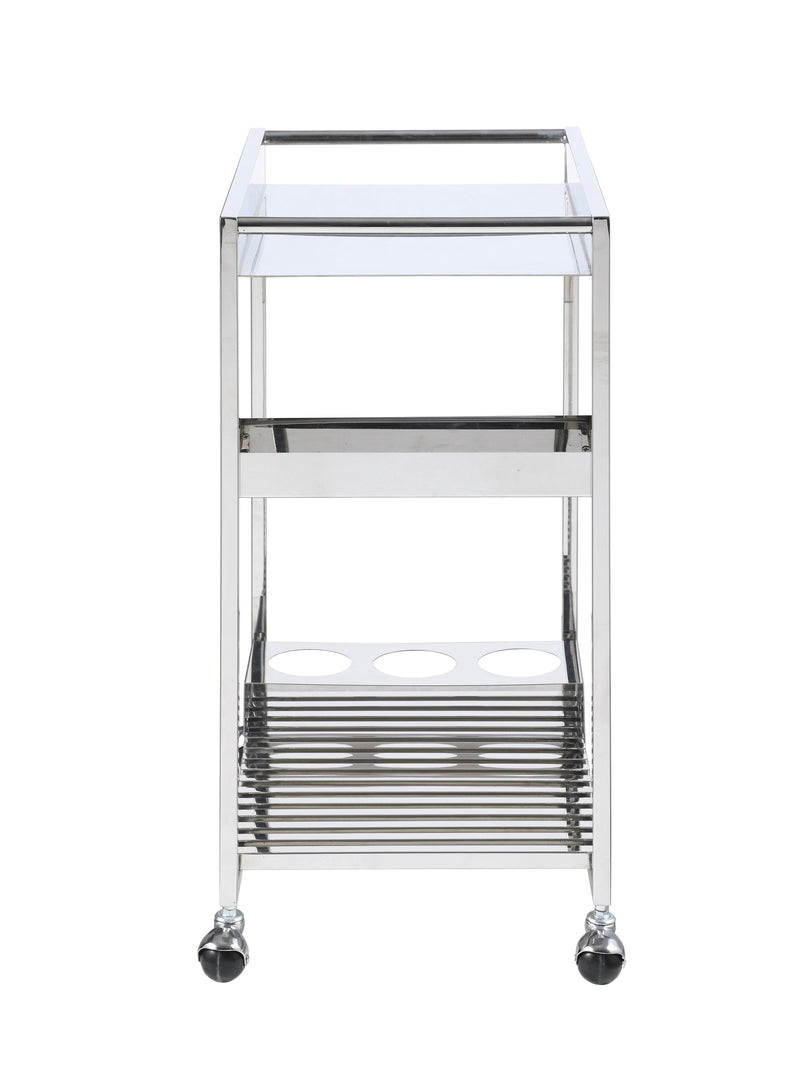 3030-TC Contemporary Stainless Steel Tea Cart