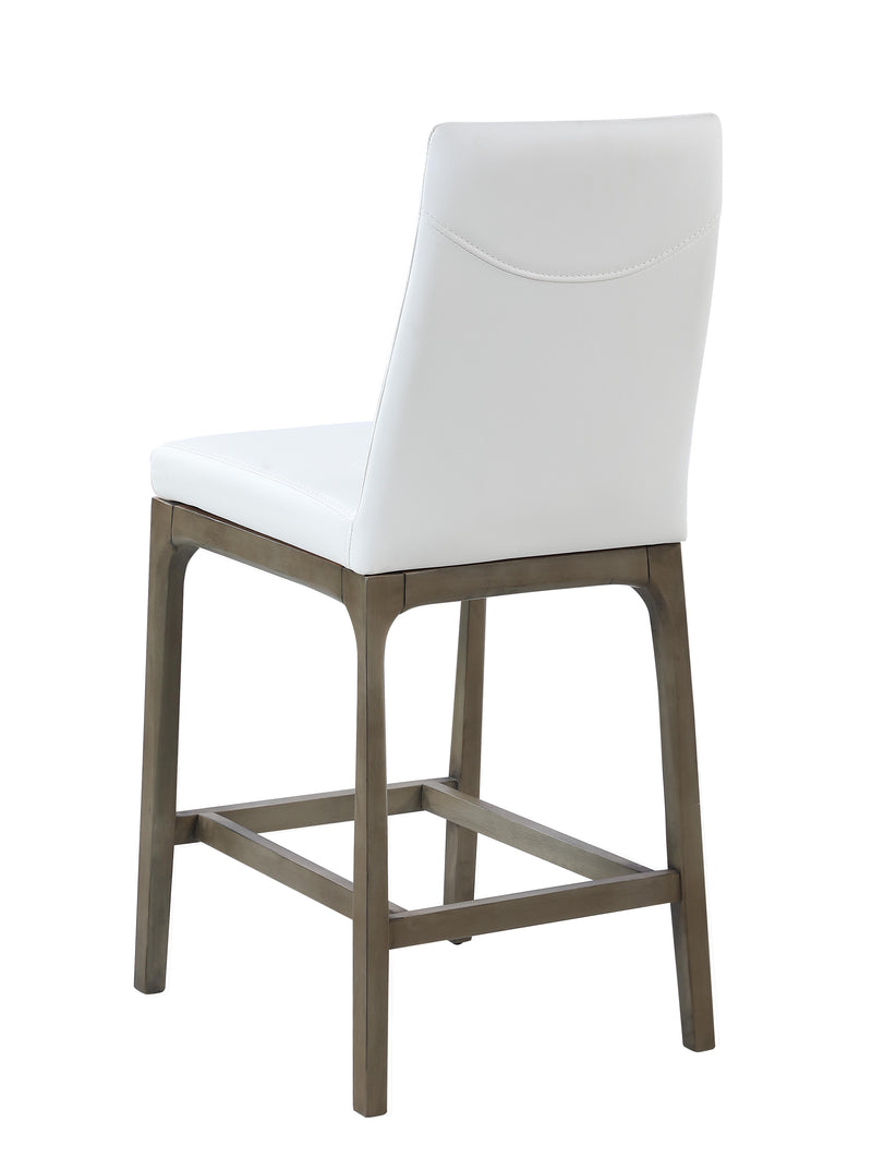 ROSARIO Modern Counter Stool w/ Solid Wood Base