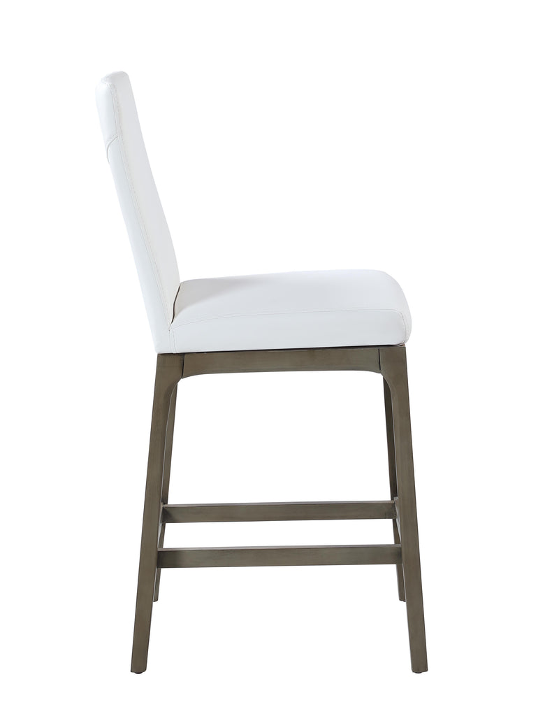 ROSARIO Modern Counter Stool w/ Solid Wood Base