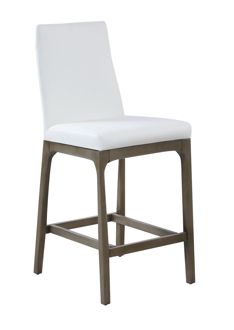 ROSARIO Modern Counter Stool w/ Solid Wood Base