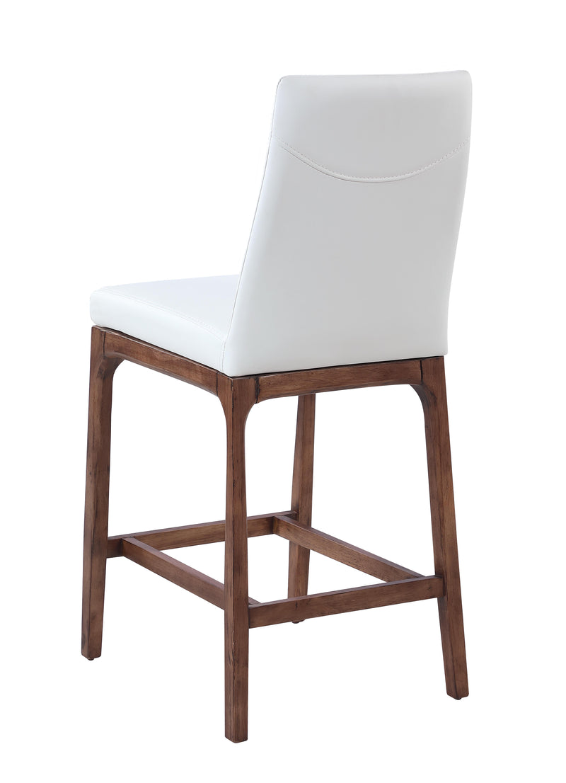 ROSARIO Modern Counter Stool w/ Solid Wood Base