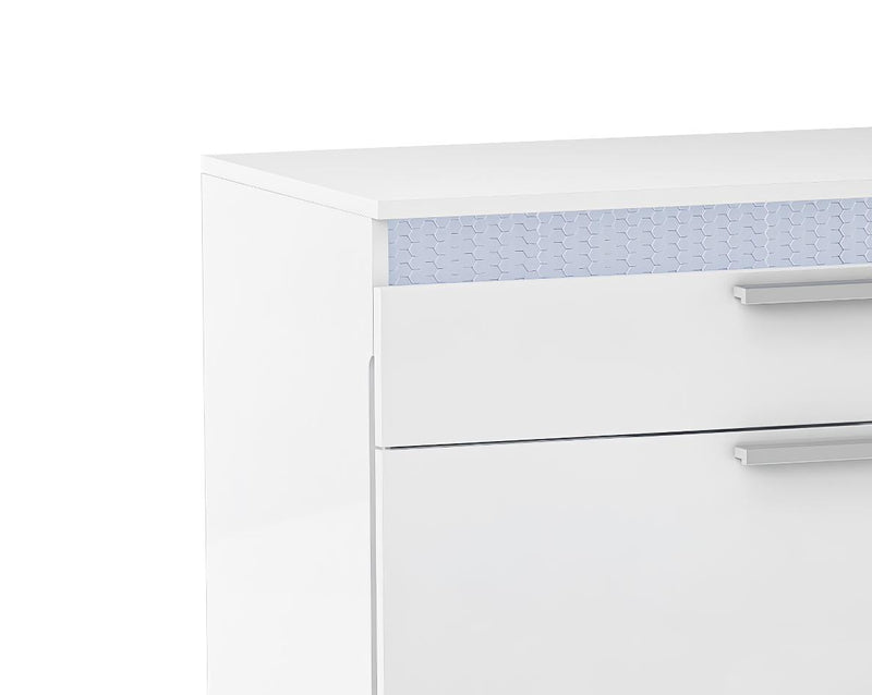 MOSCOW Modern Gloss White 8-Drawer Dresser