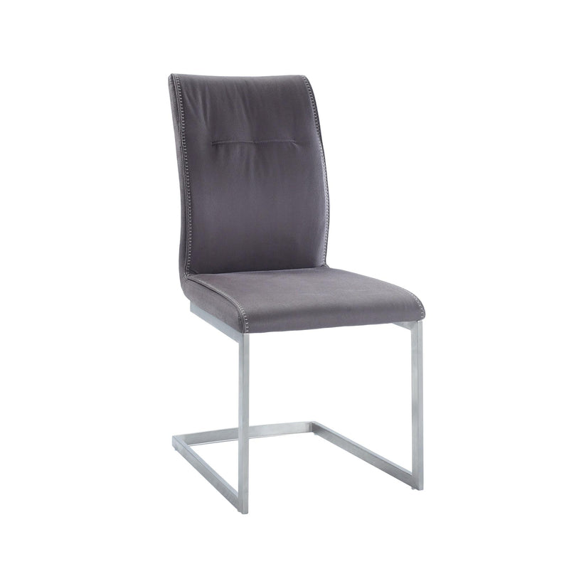 KALINDA Contemporary Cantilever Side Chair w/ Highlight Stitching