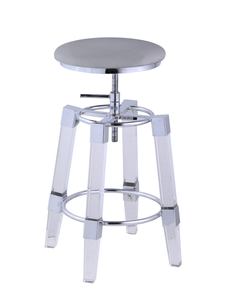 4038-AS Contemporary Rotation-Adjustable Stool w/ Upholstered Seat