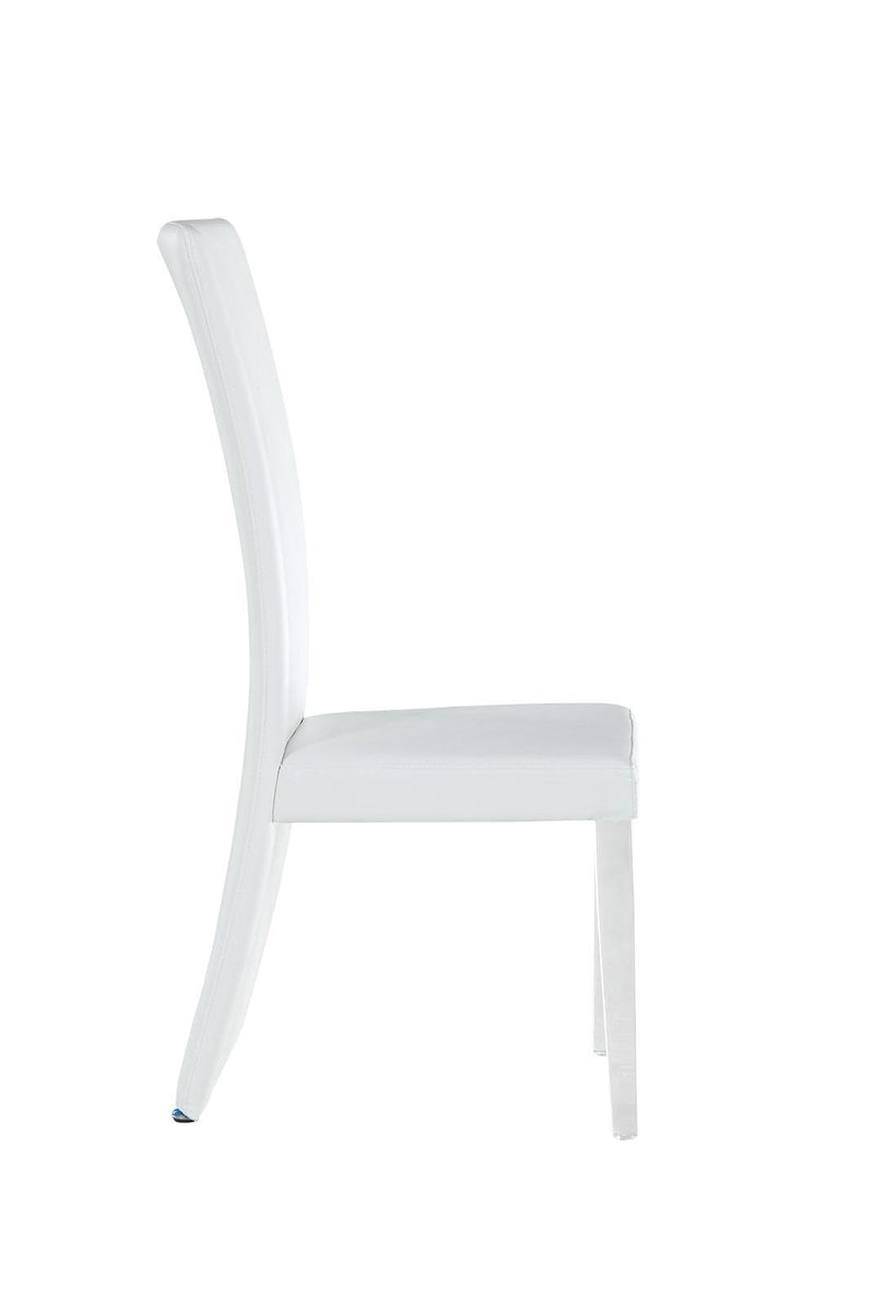 SIENA Contemporary High-Back Side Chair w/ Acrylic Legs