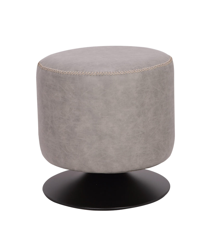 5035-OT Round Vintage Upholstered Ottoman