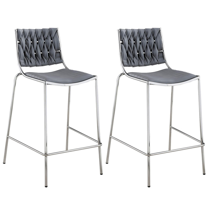 TAYLOR Contemporary Stackable Counter Stool w/ Weave Back