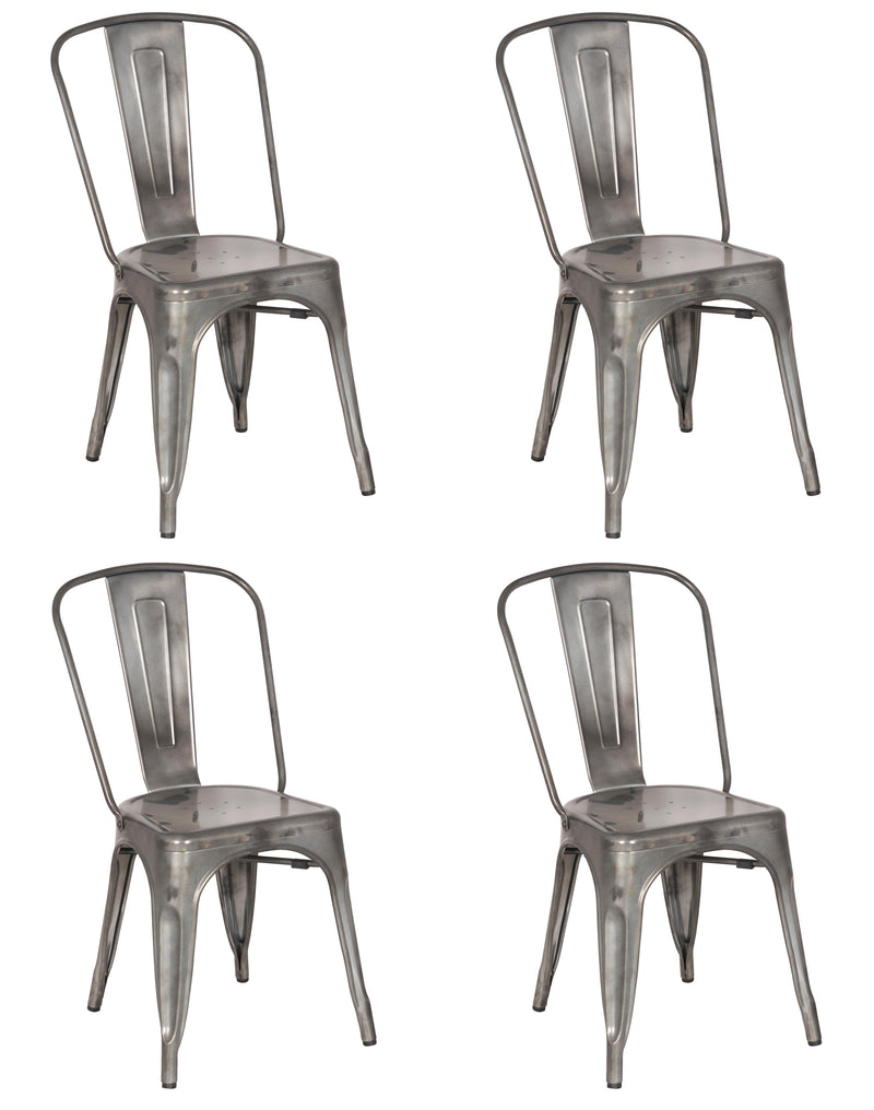 8022 Galvanized Steel Side Chair