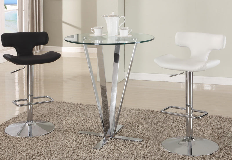 CORTLAND Contemporary Glass Counter Table w/ X-Shaped Base