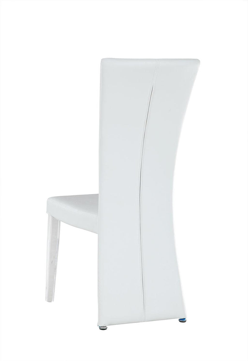 SIENA Contemporary High-Back Side Chair w/ Acrylic Legs