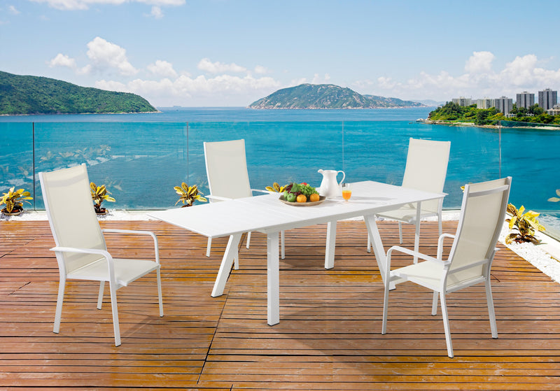 MALIBU Contemporary UV Resistant Outdoor Extendable Table