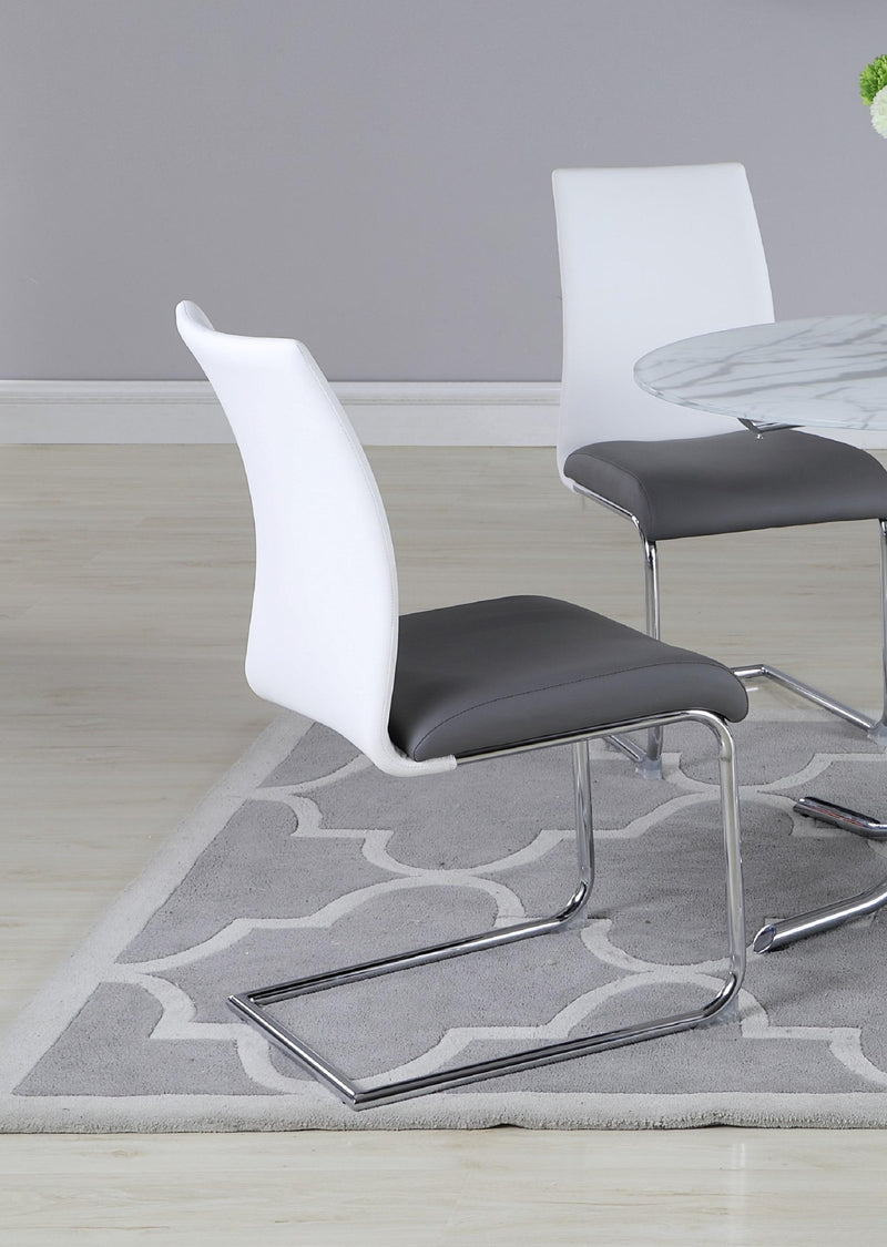 JANE Modern 2-Tone Contour Back Cantilever Side Chair