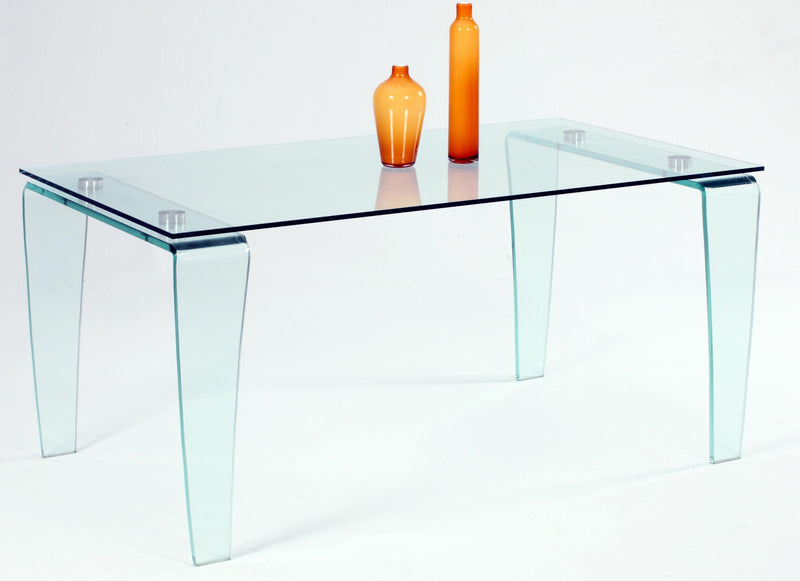 VERA Contemporary All-Glass Dining Table