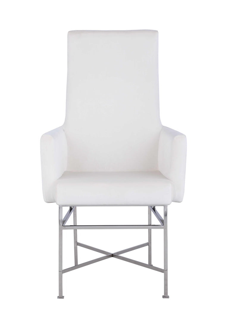 KENDALL Contemporary Arm Chair w/ Steel Frame