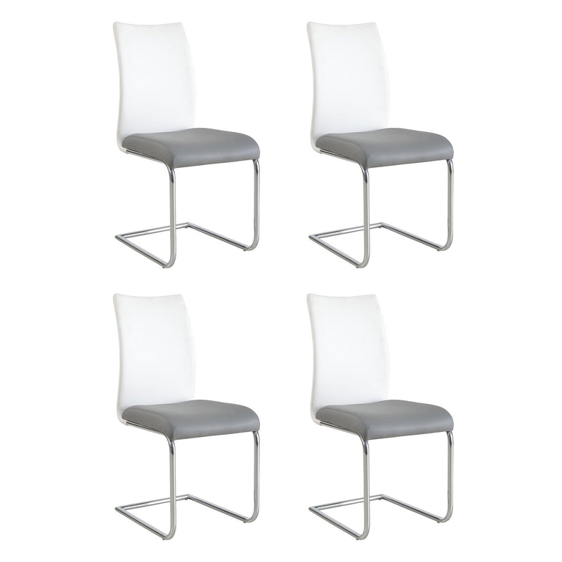 JANE Modern 2-Tone Contour Back Cantilever Side Chair