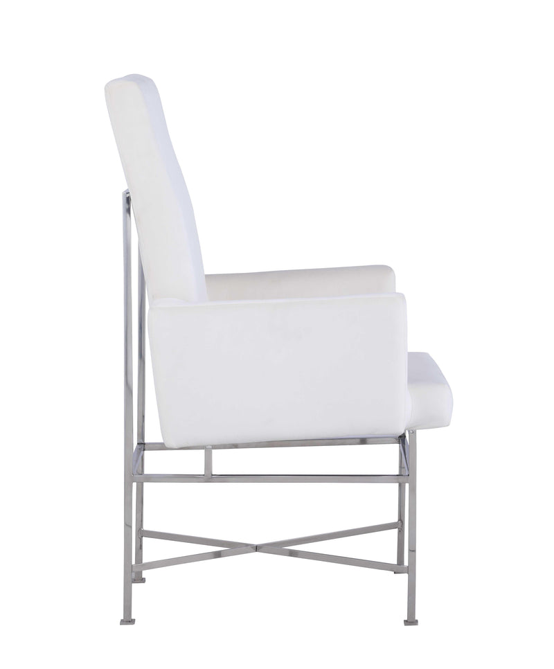 KENDALL Contemporary Arm Chair w/ Steel Frame