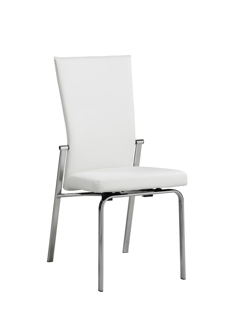 MOLLY-LTH Contemporary Motion-Back Leather Upholstered Side Chair