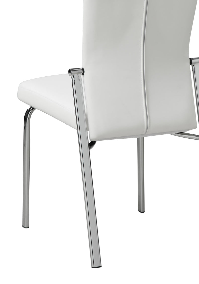 MOLLY-LTH Contemporary Motion-Back Leather Upholstered Side Chair