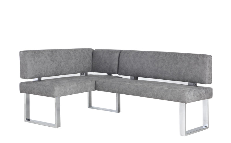 GENEVIEVE Modern Gray Reversible Upholstered Nook image