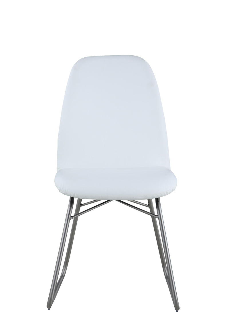 GRETCHEN Contemporary Curved-Back Side Chair w/ Sled Base
