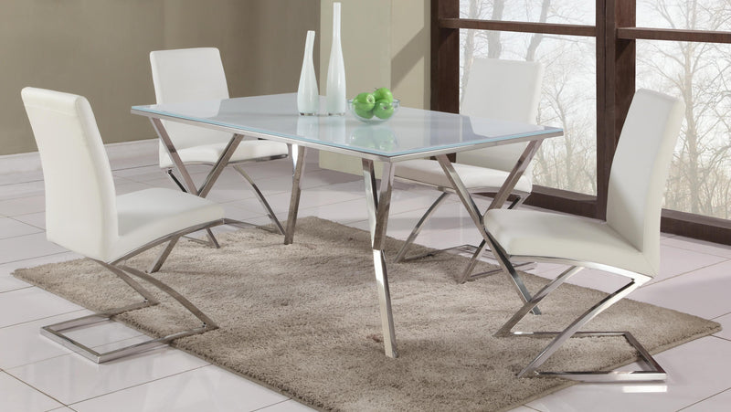 JADE Modern Starphire Glass Top Dining Table image