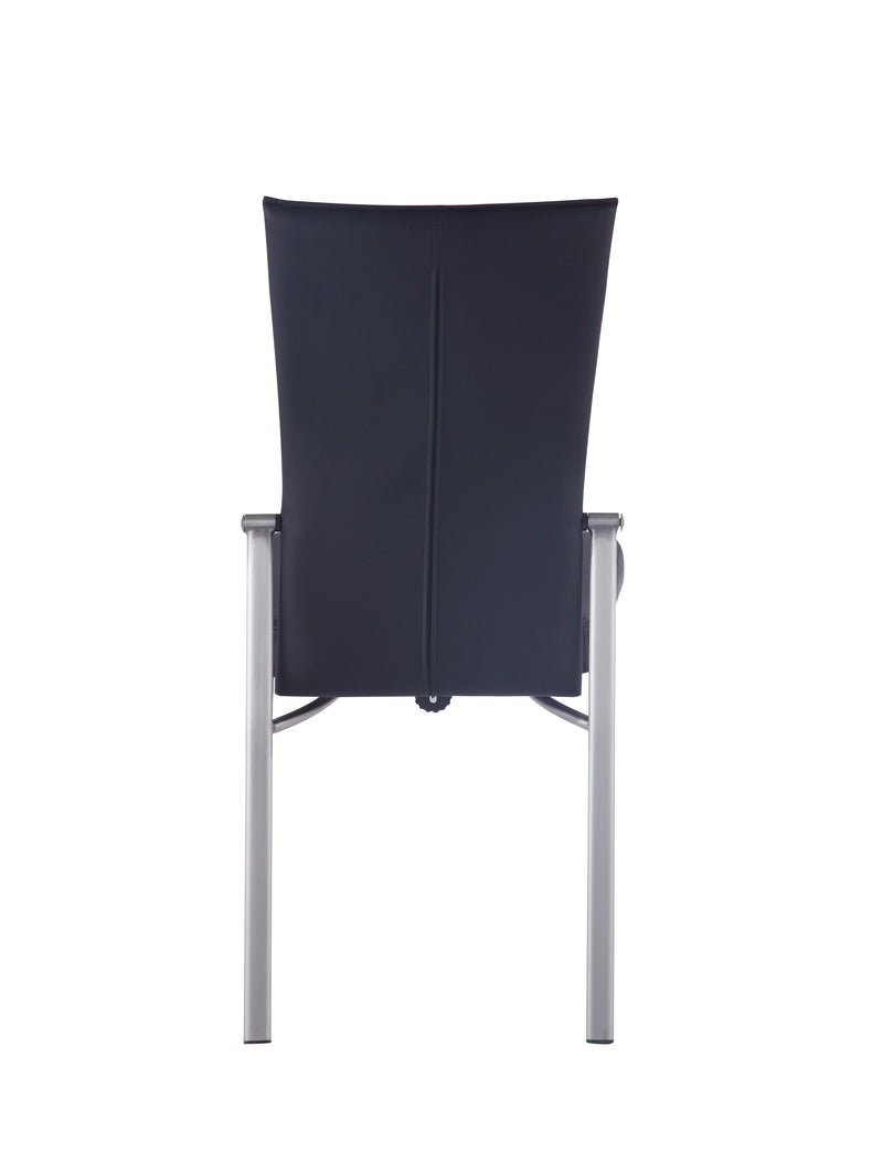 MOLLY Contemporary Motion-Back Side Chair w/ Brushed Steel Frame