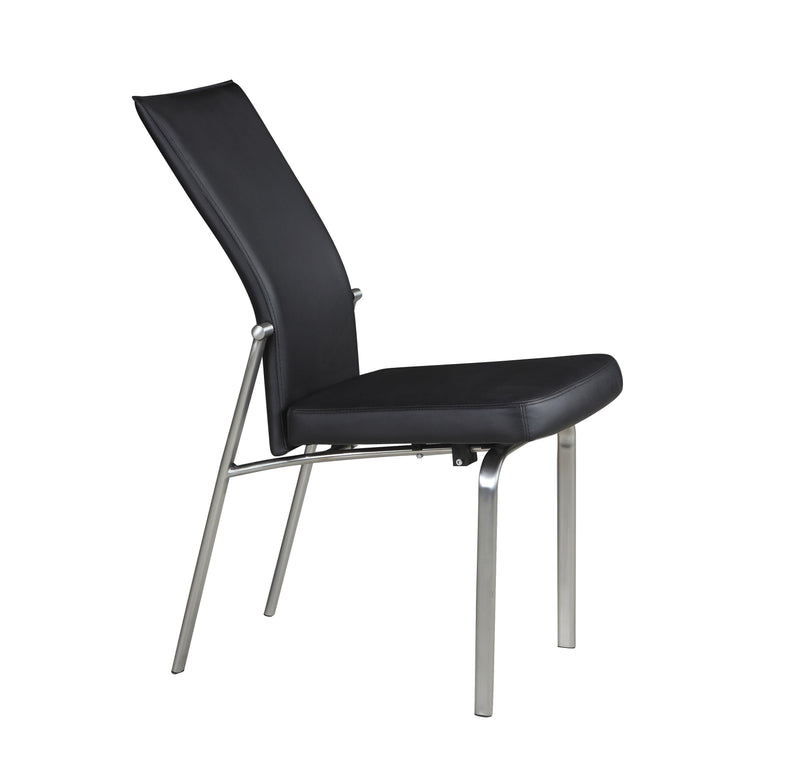 MOLLY Contemporary Motion-Back Side Chair w/ Brushed Steel Frame